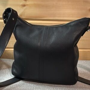 COACH Vintage Black Leather Legacy Slim Duffle Shoulder Bag
